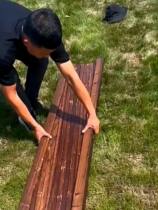 รั้วไม้สักแท้ แบบยืดหดได้ 100% สำหรับสวน สนามหญ้า ระเบียง ติดตั้งง่าย เสียบดินได้ทุกพื้นผิว DIY ไม่ยุ่งยาก ผ่านการพ่นสีหลายชั้น แข็งแรง ทนลม-ฝน-แดด