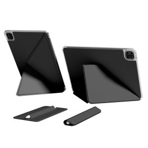 Zoyu | Protective Case with Anti-Shock Dual-Sided Clasp Half-Cover Magnetic Rotating Stand for iPad
