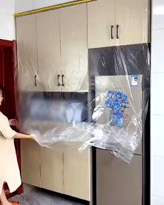 1 Cuộn băng keo nilon 55cm-110cm-280cm Top One - che chắn khi phun sơn Màng bọc nilon che bụi đa năng băng keo che sơn- Shop Út Lớn
