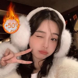 ที่ปิดหูกันหนาวผ้ากำมะหยี่หนาสำหรับผู้หญิงผู้ชายที่ครอบหูให้ความอบอุ่นพับได้ที่ครอบหูนุ่มใส่กลางแจ้งกันลมสำหรับฤดูใบไม้ร่วงฤดูหนาว