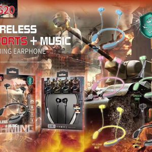 HEADSET GAMING SPORT BLUETOOTH G20 HEAVY BASS EARPHONE STEREO