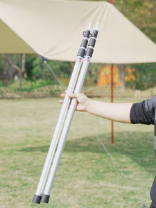 Aluminum Alloy Outdoor Tent Pole Support Frame Retractable Folding Camping Column 30mm Diameter for Canopy Tent Stool