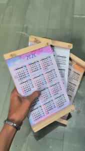 Sids Print Kalender 2026 Kayu Aesthetic Frame A5 / 15x21 cm – Kalender Unik & Minimalis