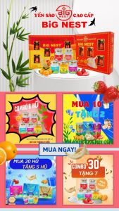 HỘP QUÀ 6 HŨ - YẾN SÀO KHÁNH HOÀ BIG NEST KIDS CAO CẤP