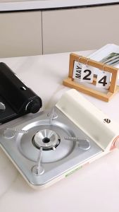FlashFish Ultrathin Portable Butane Gas Stove - 3500W Camping Piezo Ignition Switch Non-Skid Footing