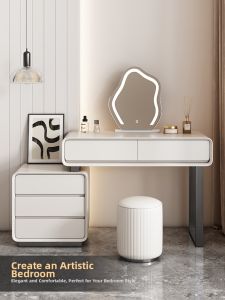 PANDIAN | Multifunctional Space-Saving Vanity Desk and Nightstand 1 Piece