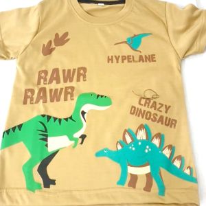 Baju Kaos Setelan Harian Anak Laki Laki Distro Karakter Dinosaurus Import 1 - 10 Tahun by Hypelane