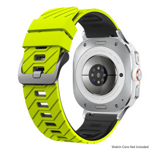 Two-tones Silicone Band for Samsung Galaxy Ultra/Ultra 2 47mm Sports Strap for Galaxy Watch 9 8 40 44mm 8 Classic 46mm Bracelet