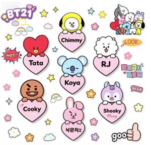 Line Friends | Nam Châm Tủ Lạnh Acrylic BT21 K-pop Với Lực Từ Mạnh Trang Trí Hoạt Hình Dễ Thương Quà Tặng Sưu Tầm Giá Trị Cao Dành Cho Người Hâm Mộ