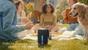 O.SHINE XB103 Pro Portable Bluetooth Speaker with Built-in Mic 2-Way Stereo Sound Rugged Design and LED Light Show - Waterproof Long Battery Life
