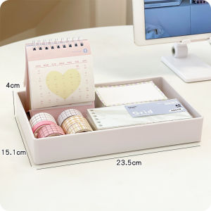 Desktop Storage Box Minimalist Pure Color Multi-Layer Stackable Office A4 Folder Dormitory Desk Book Shelf