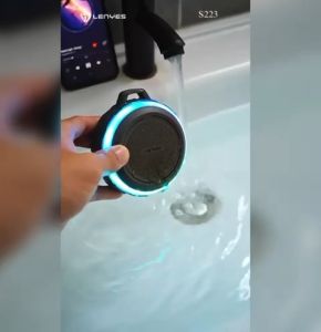 S223 - Speaker LENYES S-223 Mini Wireless Speaker Bluetooth 5.3 Portable RGB Cool Light TWS Waterproof IPX6
