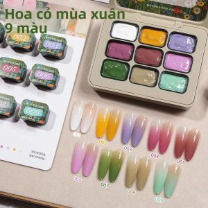 Sơn Móng Tay Dạng Gel Bán Cứng 9 Màu Hoa Dại Mùa Xuân Độ Bám Màu Cao Tự Làm Dùng Trong Tiệm Nail Dễ Tán Đóng Hộp Phổ Biến