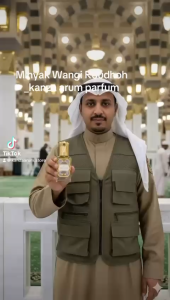 Minyak Wangi Raudhah murni non alkohol/parfum roudhoh wangi lembut tahan lama original kanza arum
