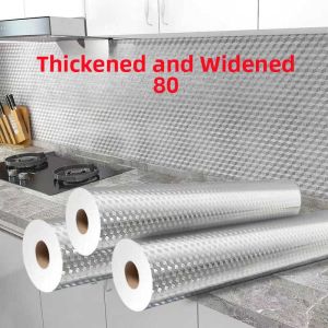 Waterproof Oilproof Moistureproof Aluminum Foil Stickers Self Adhesive Kitchen Cabinet Drawer Pad Paper Stove Top Pads