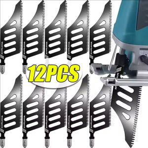 12PCS ghép hình Lưỡi thép carbon CuộN cưa lưỡi t-shank tốt thô răng cho gỗ nhôm chặt chẽ không gian dụng cụ cắt
