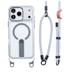 Lanyard Strap Crossbody Cord Double Rope For Magsafe Case For iPhone 17 Pro Max 16 15 14 16Pro Shockproof Magnetic Lanyard Cover