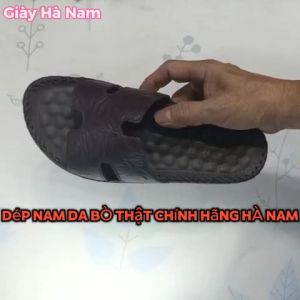 Dép Nam Quai Ngang SAMTA Da Bò Thật Cao Cấp DNA2209