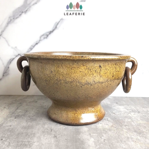 The Leaferie Caprio Plant pot Ceramic flowerpot flower plant No drainage fish bowl tank