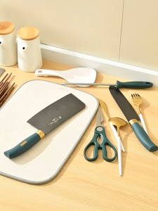 GTE Multifunctional Kitchen Wall Mounted Knife Rack Storage Organizer Chopstick And Spoon Holder Household Non Punching Draining Rack Rak Pisau Penyimpanan Penyusun Penyepit Dan Pemegang Sudu - Fulfilled by GTE SHOP
