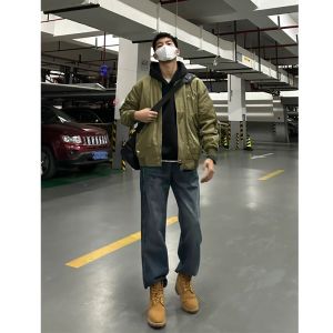 ZHUOCAN | American Street Style Spring Autumn Trousers Slim Straight Fit