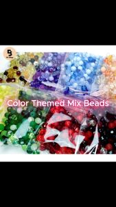 DIY Blingz 25g 6mm and 8mm Acrylic Mix Beads Theme Color Assorted Beads for DIY Bracelet Necklace Jewelry Making
