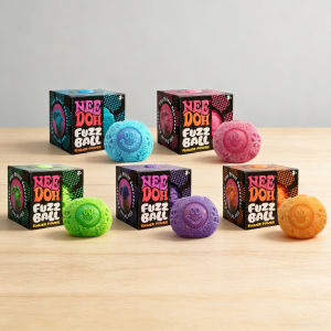 Bandai | 2026 Kawaii Nee Doh Fuzz Ball Stress Ball Soft Fluffy Squeeze Toys Anti-Anxiety Squishy Ball Portable Office Relaxing Gift
