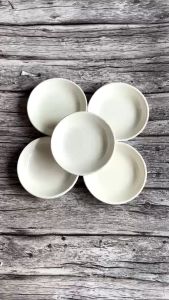 Bộ 10 Chén chấm kiểu nhật chất liệu sứ trắng - Dĩa chấm sứ trắng