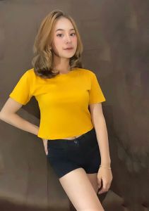 KAOS CROP TOP WANITA POLOS COTTON COMBED 24s