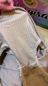 Angsa Kecil High waist Celana Dalam Wanita Pinggang Tinggi yang bernapas V bahan katun Panties CD