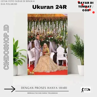 CETAK FOTO SUDAH DI BINGKAI UKURAN 24R TERMURAh