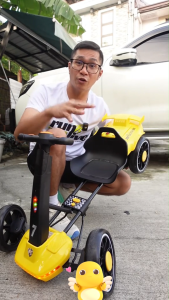 Multi-Function Foldable RC Go Kart with Music System - Adjustable Speed & Safety Belt for Outdoor Fun