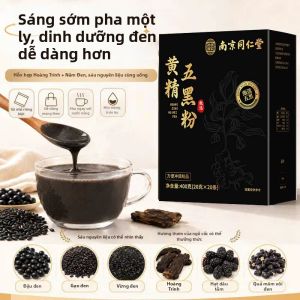 Bột Đen Cây Mô Tơ Chín Lần Hấp Sấy với Bột Đen Dâu Tằm 5 Gói