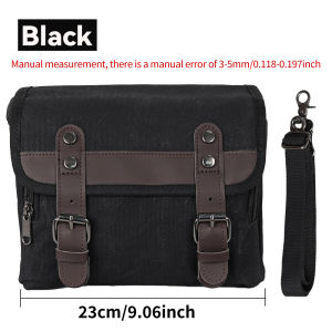 For Small E-bike Hanging Toolkit Motorcycle Saddle Bag Large Capacity Retro Motorcycle Side Bag Waterproof Oil Wax Canvas Bag