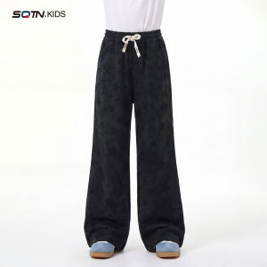 SQTN.KIDS | Girls Autumn Bell-bottom Trousers Black