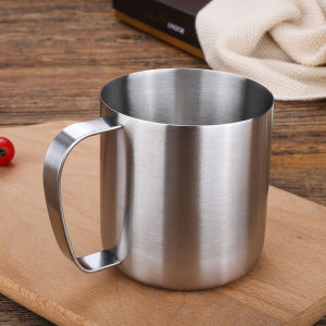 Onlycook Food Grade 304 Stainless Steel Cup with Handle Home Use Beer Cup Tea Cup Children Cup Water Bottle Chinese Style Metal Cup