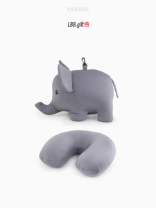Travel Pillow Foldable Animal Head Pillow Elephant U-Shaped Versatile Modern Simple Daily Gift Creative Neck Pillow