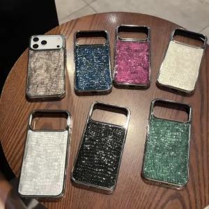 Luxury Crocodile Pattern Phone Case For iPhone 17 Air 16 15 14 13 12 11 Pro Max Plus Plating Cool Armor Shockproof Bright Cover