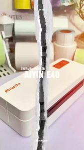 AiYin E40 เครื่องพิมพ์ฉลากสินค้า เครื่องปริ้นความร้อน ใบปะหน้า Thermal Label Printer USB/BT รองรับกระดาษหน้ากว้าง 25-112mm