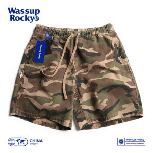 Wassup Rocky Camouflage Military Style Pure Cotton Casual Shorts Summer Outdoor Sports Mens Loose Fit Straight Leg Cargo Pants