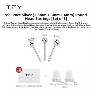 TFY | Sleep-friendly Ear Jewelry For Ear Healing 999 Pure Silver