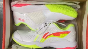 Giày thể thao cầu lông Lining AYTS020-1 màu trắng mẫu mới dành cho nam và nữ