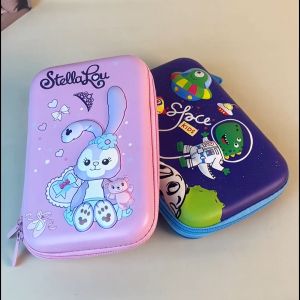 Kotak Pensil 3D Timbul Anak Sekolah Karakter Hardcase Waterproof Tempat Pensil Besar COD MK912