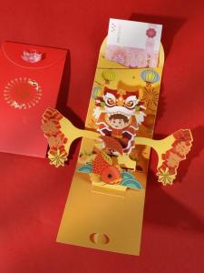 2026 New Year Horse Creative Cartoon Foldable 3D Movable Wedding Festival Red Envelope Chinese Style Wedding Celebration Supply