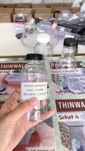 (ISI 100 PCS) Botol cabe 200 ML botol minuman Free bubblewrap