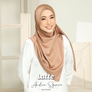 Aadiva Premium Square Satin - Square Scarve / Muslimah Tudung / Tudung Bawal / Satin Bawal / Square Hijab