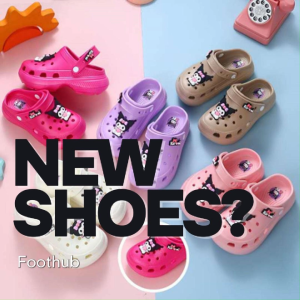 New Sanrio Kuromi Clogs Soft Lightweight Comfortable Sanrio Shoes for Kids Girls Teens Soft Sole Slippers Sizes 24-35 FootHub