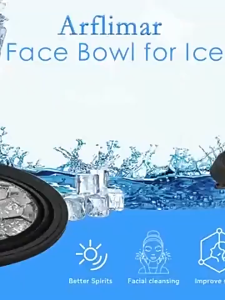 Folding ice water wash basin with built-in ice tray and foldable silicone bowl helps shrink pores available in 4 colors 24-hour fast shipping.
