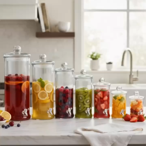 Bình Thủy Tinh Có Vòi Dáng Trụ Trơn Dùng Ngâm Rượu Đựng Nước Detox Hoa Quả Decor Tiệc Nhiều Dung Tích 3L - 25L