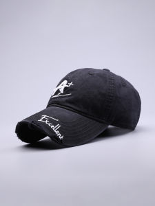 BAODUOLEI | Retro Hole Letter Embroidery Baseball Cap
